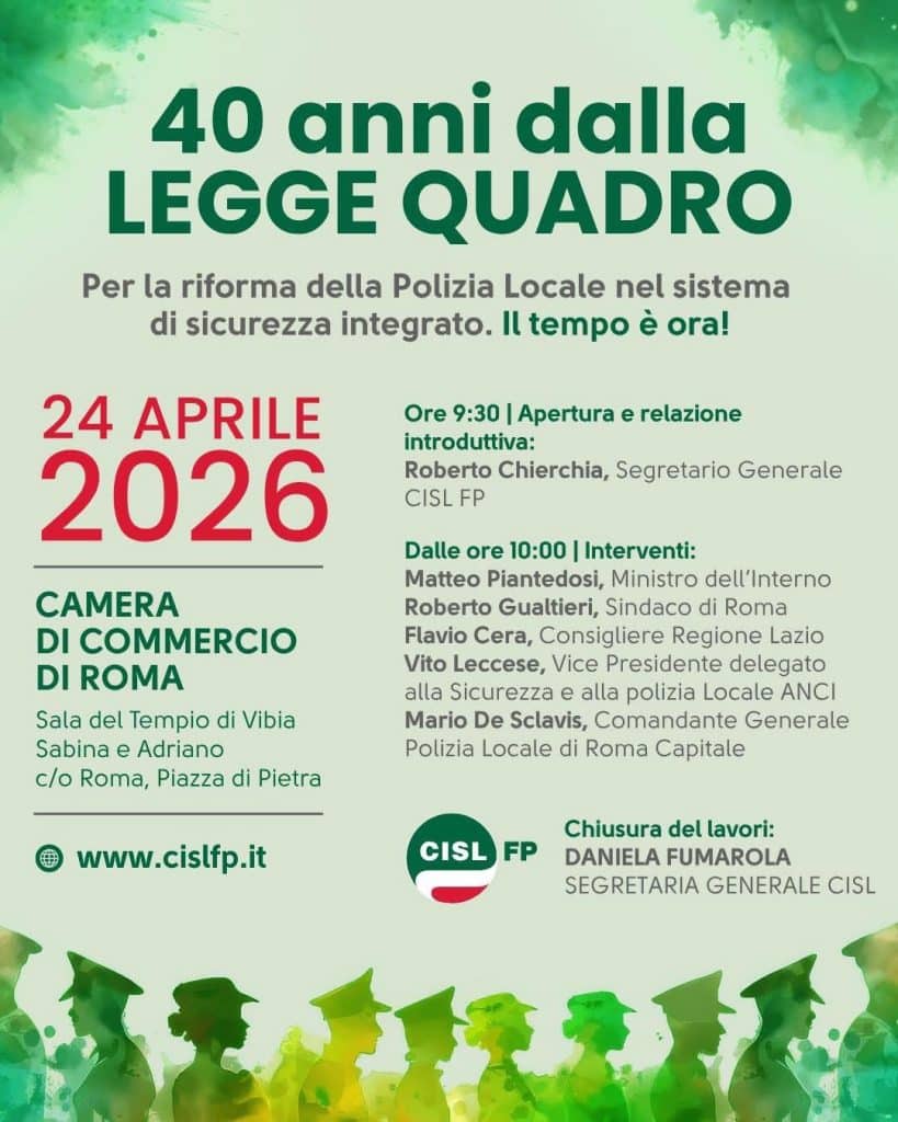 40 anni dalla Legge Quadro per la Polizia Locale